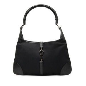 Pre-Loved Gucci Canvas Bamboo Jackie Hobo